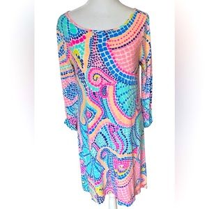 Lilly Pulitzer Edna Swing Dress Tile Wave Size S